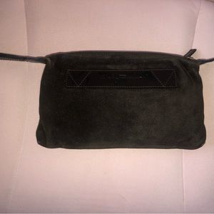 Salvatore Ferragamo Brown Suede Clutch/ Pouch
